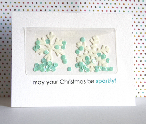 May Your Christmas Be Sparkly Shaker Card