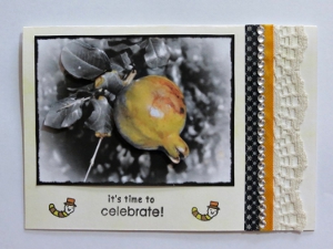 Yellow Pomegranate Celebration Card