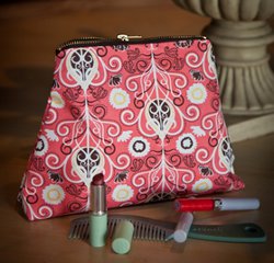 Compact Zippered Cosmetic Bag