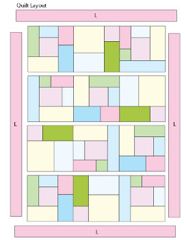 Rosey Quilt Layout