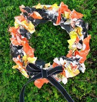 Rumpled Halloween Wreath