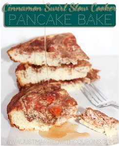 Cinnamon Swirl Slow Cooker Pancake Bake