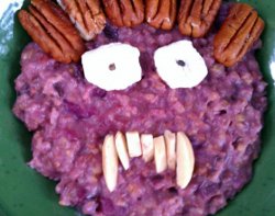 A Monster Ate My Purple Sweet Potato Casserole Oatmeal