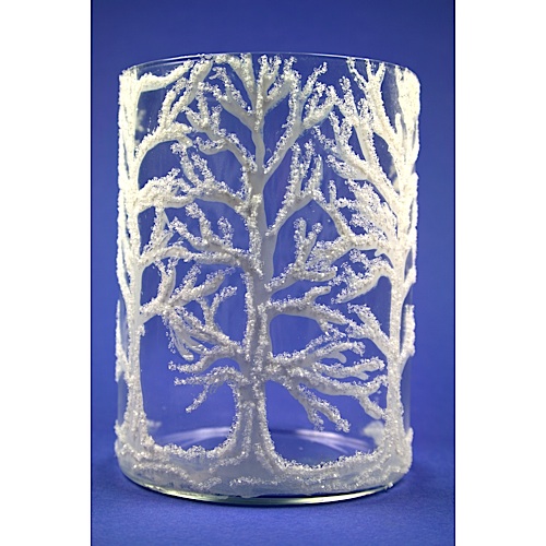 glitter tree vase