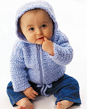 crochet baby sweater with hood