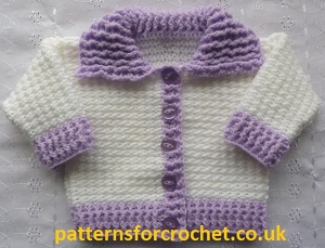 purple baby cardigan