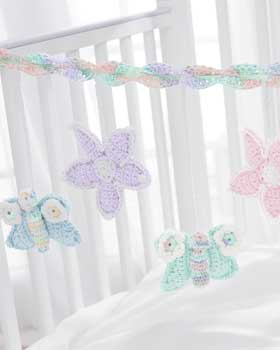 Crochet Butterfly And Flower Mobile Crochet Butterfly And Flower Mobile