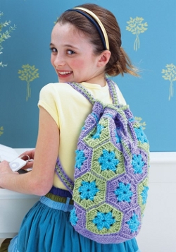 Floral Hexagon Bag Crochet Pattern from Red Heart ...