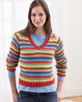 colorful striped sweater