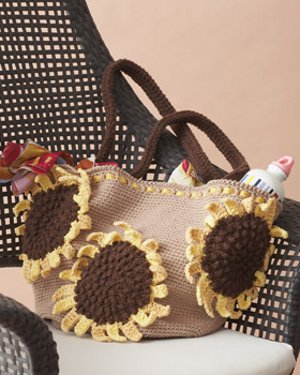 crochet sunflower bag