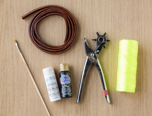 DIY Graphic Leather Dog Leash Materials
