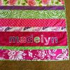 Easy Personalized Strip Quilt for Baby