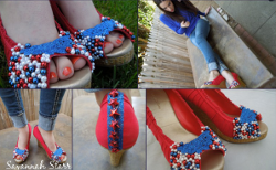 Upcycled Patriotic Shoes | FaveCrafts.com