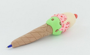 Clay Ice Cream Cone Pen