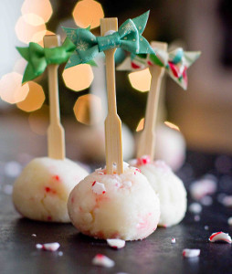 No Bake Candy Cane Cookie Bites