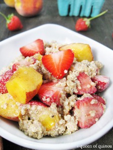Strawberry and Peach Quinoa Breakfast