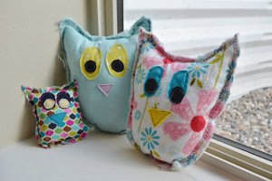 Stuffed Owl Family