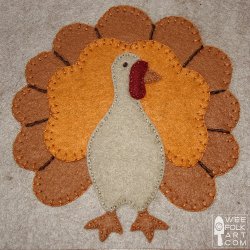 Thanksgiving Turkey Applique Template