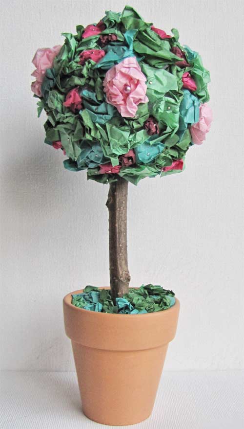 Tissue Paper Topiary Tree
