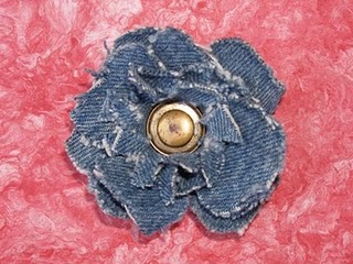 denim flower
