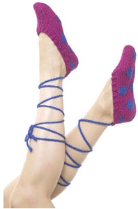 knitted ballet slippers