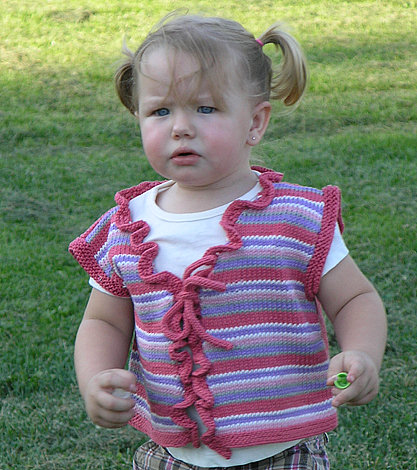 striped vest for girl