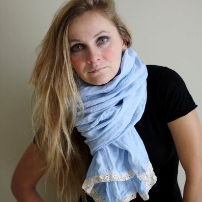 how to make a linen scarf