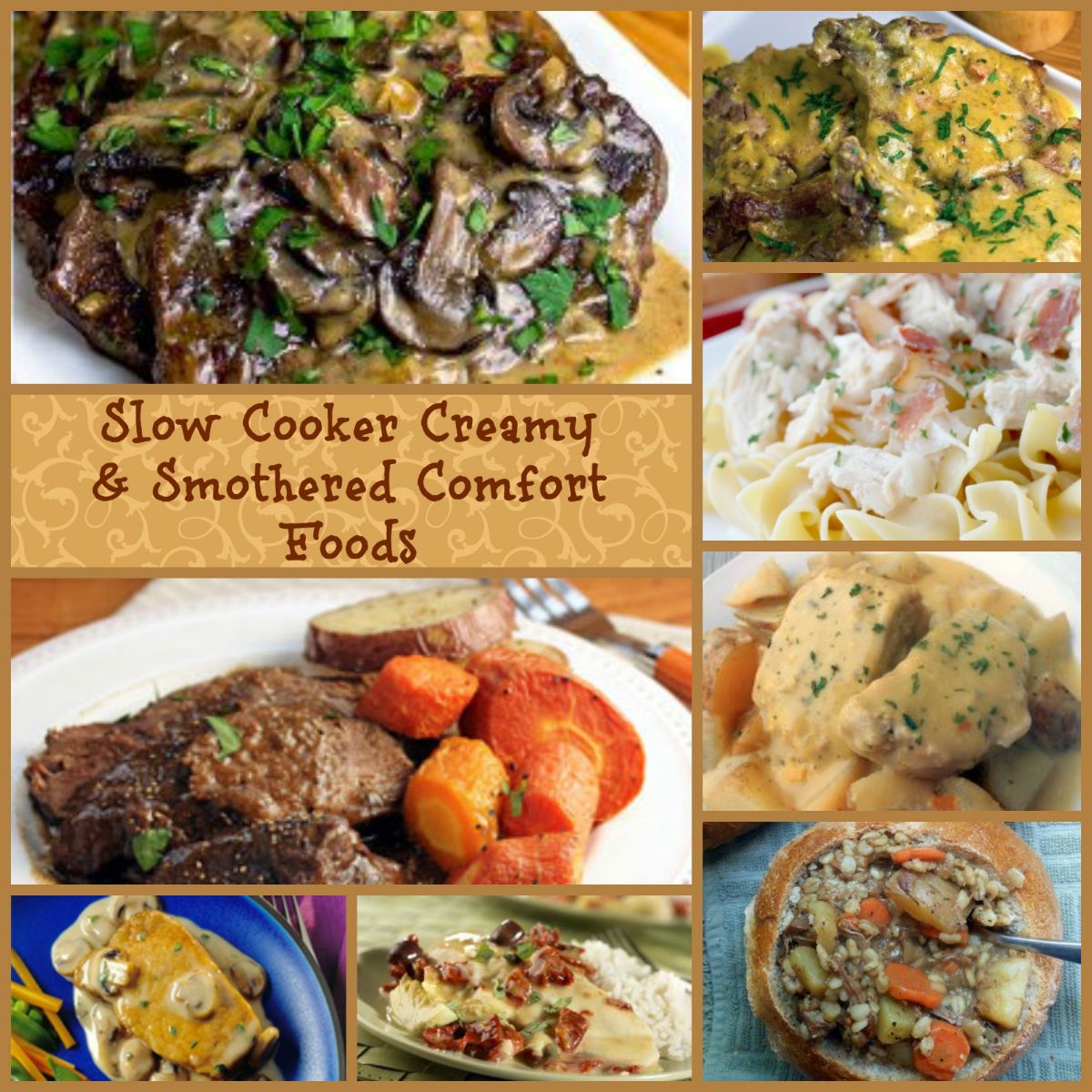 Slow Cooker Creamy and Smothered Comfort Foods