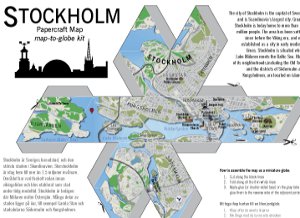 Stockholm Papercraft Map