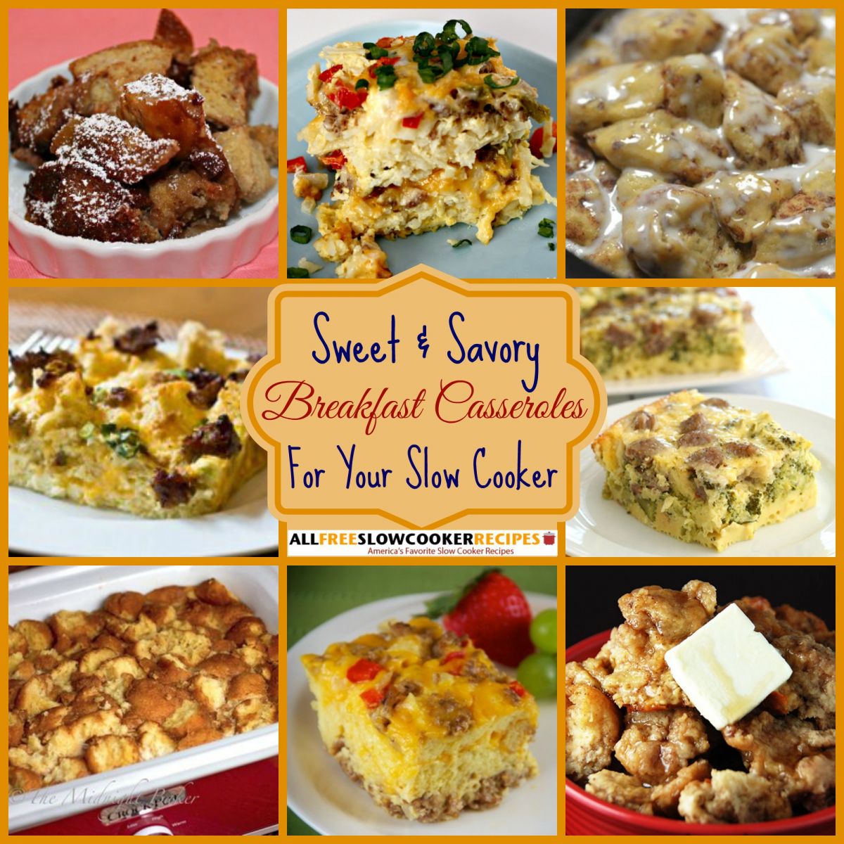 Sweet & Savory Slow Cooker Breakfast Casseroles
