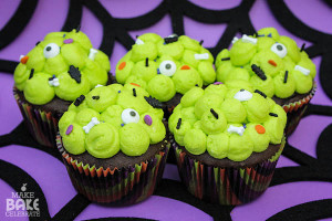 Frightfully Delightful Slime-Filled Cupcakes