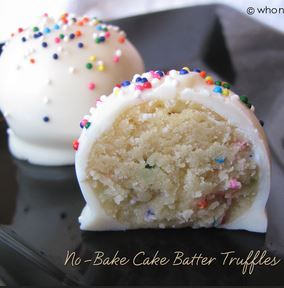 No Bake Cake Batter Cake Balls