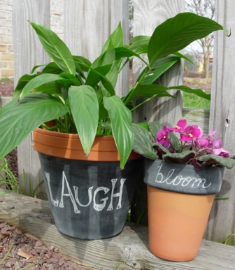 Chalk Paint Garden Pot