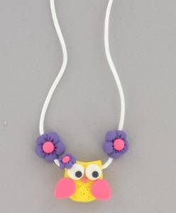 Charming Clay Owl Necklace