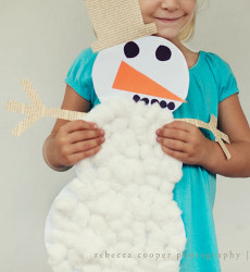 Cuddly Cotton Ball Snowman