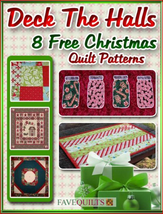Deck the Halls: 8 Free Christmas Quilt Patterns Free eBook
