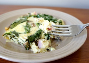 Egg, Ham, and Spinach Breakfast Casserole Recipe