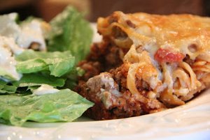 Mushroom Spaghetti Casserole