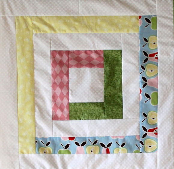 Pretty Pastels Log Cabin Baby Quilt