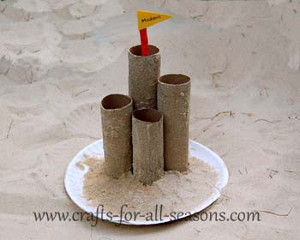Toilet Paper Roll Sand Castle