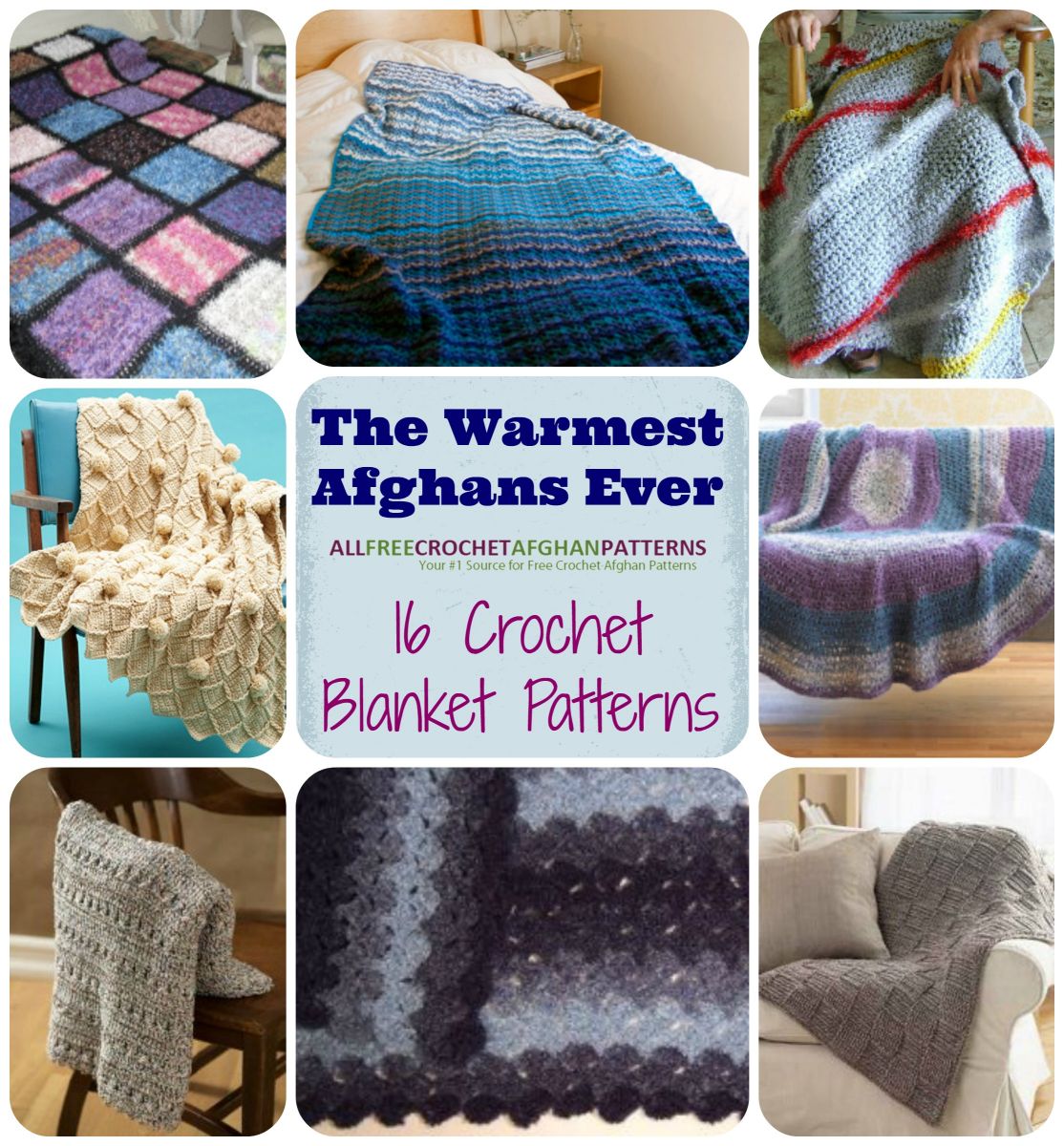 The Warmest Afghans Ever 16 Crochet Blanket Patterns Allfreecrochetafghanpatterns Com