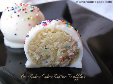 No Bake Cake Batter Cake Balls