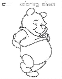 winnie pooh bear coloring pages